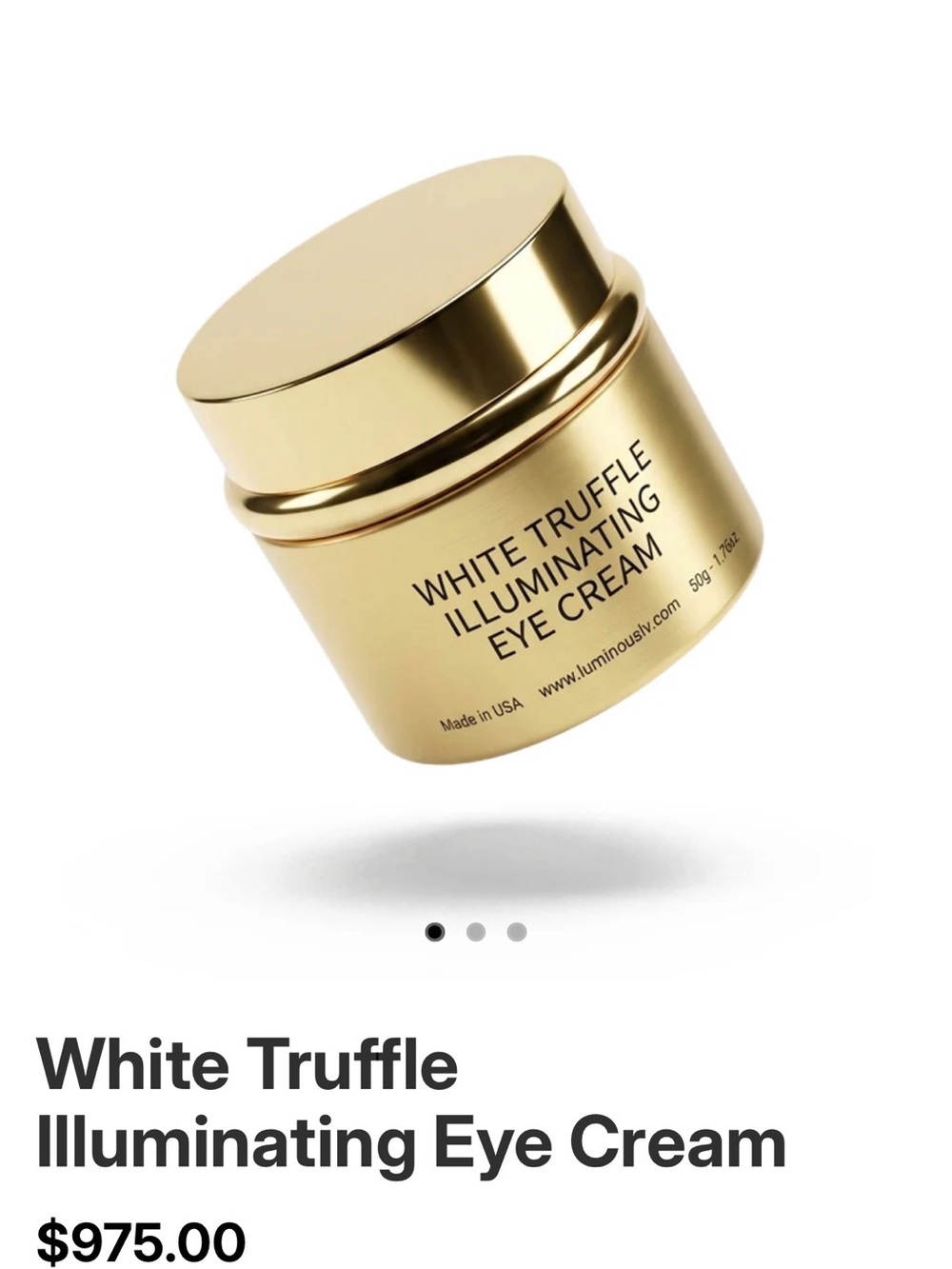 White Truffle Illuminating Eye Cream - Gold